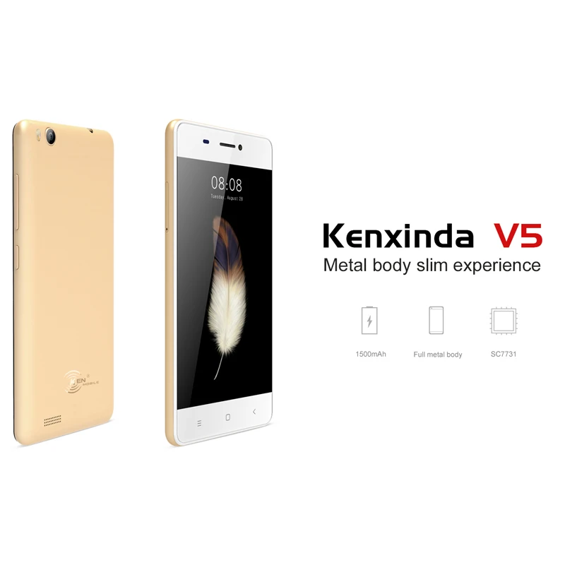 Оригинальный KENXINDA V5 3G WCDMA смартфон четырёхъядерный sc7731c 1 2 ГГц 4 0 дюймов Android 7 Dual SIM