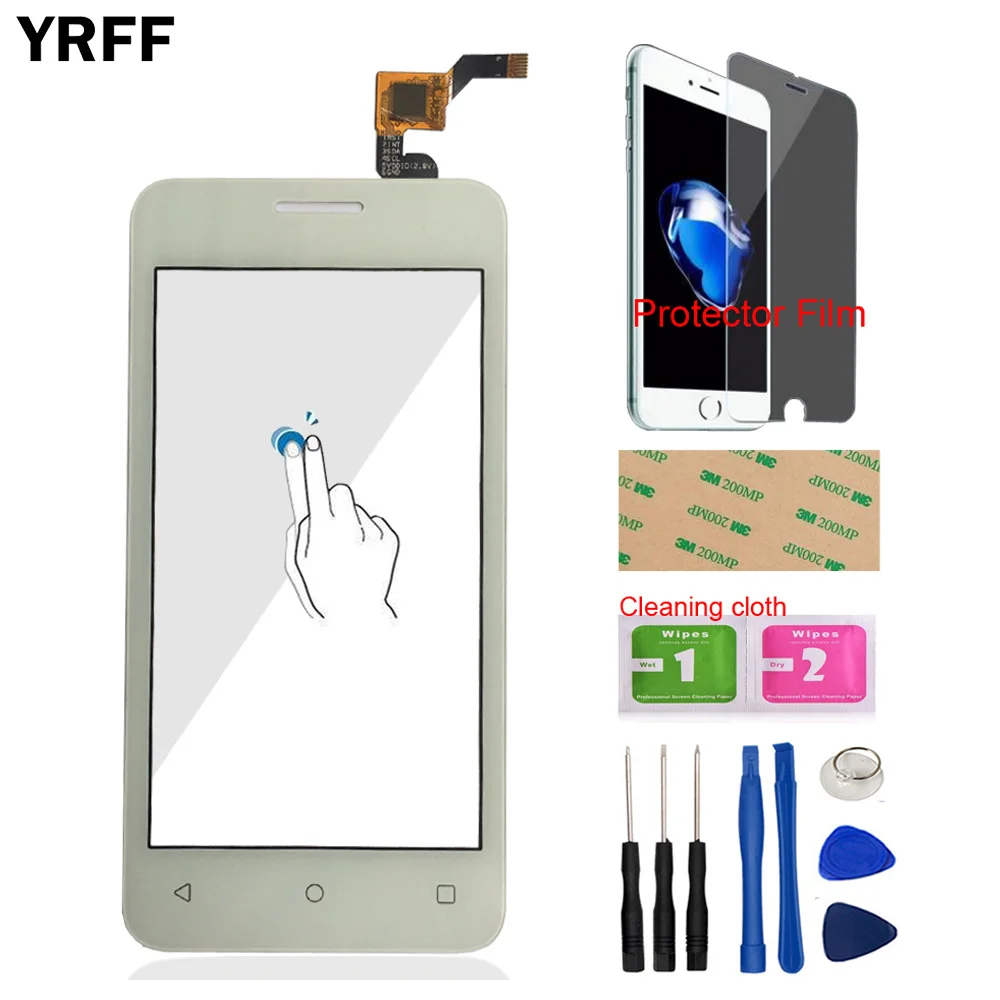 4 ''сенсорный экран Переднее стекло для Fly FS407 Stratus 6 FS 407 сенсорный Объектив