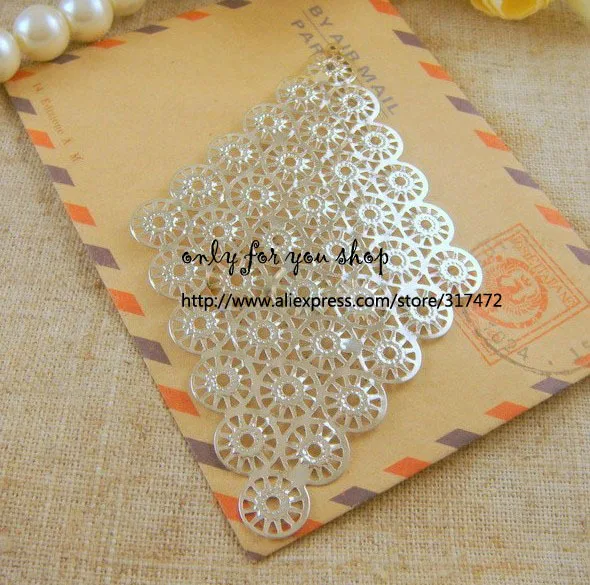 Бесплатная доставка! Большой металлический Разделитель с серебряным покрытием 50