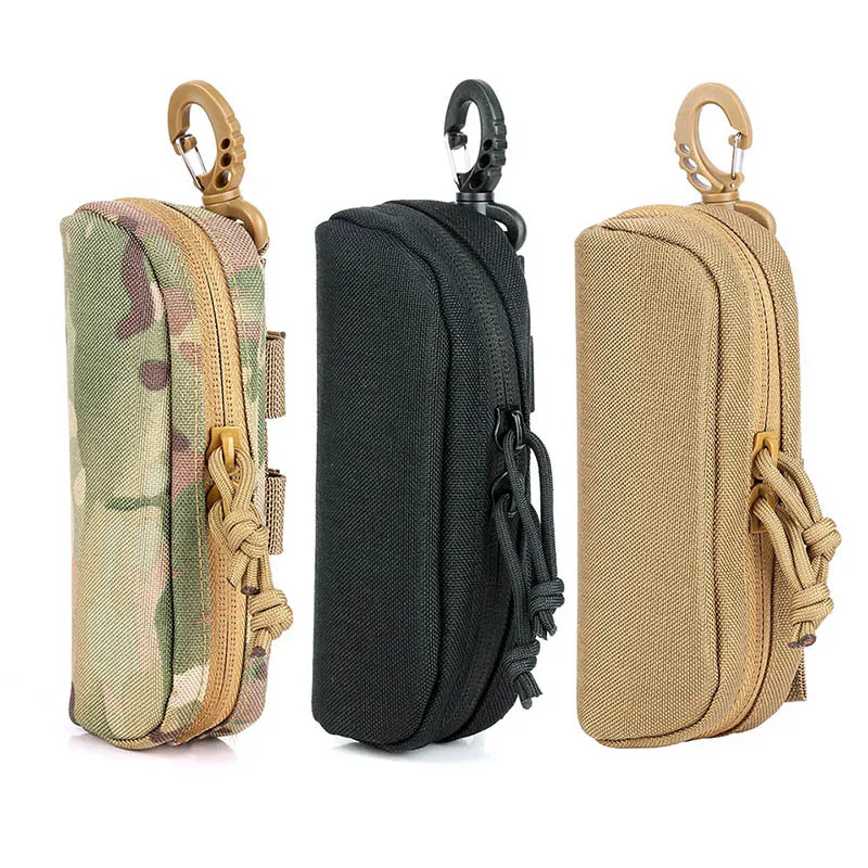 Открытый тактический Molle солнцезащитные очки Чехол Открытый Портативный Анти-шок 1000D нейлон Жесткий раскладушка для переноски очки Чехол