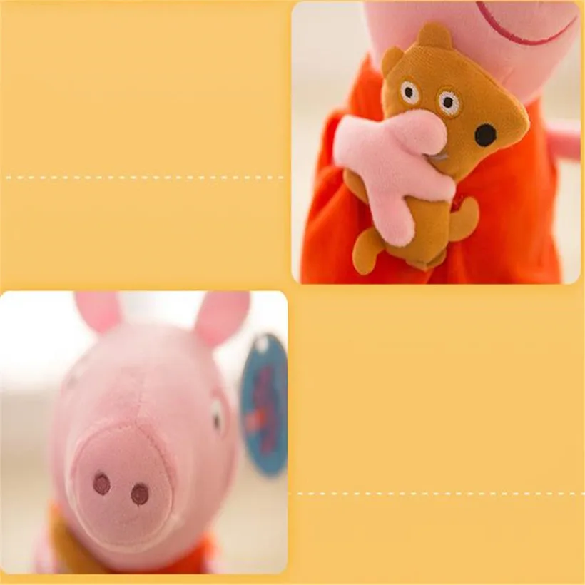 Peppa Pig Family Джордж папа мама 19 см оригинальная плюшевая кукла Pelucia|Персонажи