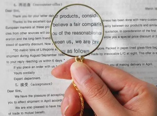 Ручное увеличительное стекло 2 цвета декоративное серебристое и золотистое 5х