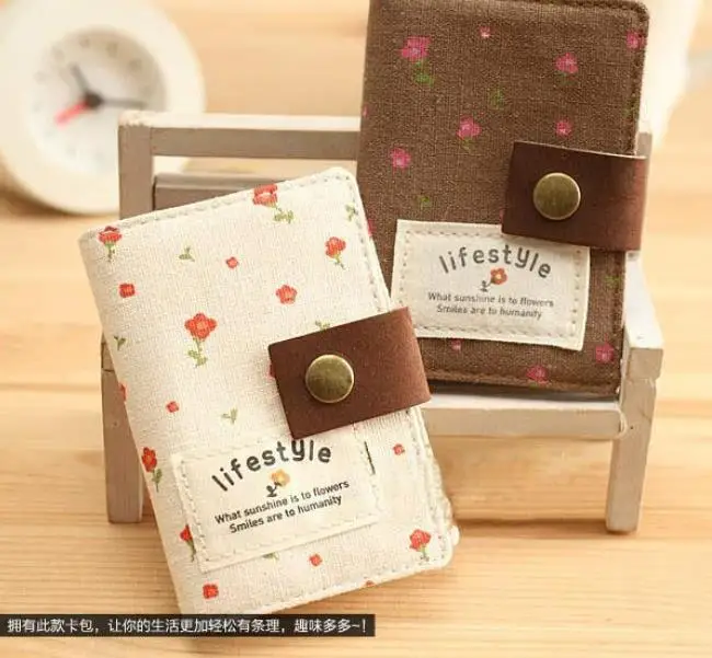 Холщовая Сумка с винтажным цветочным рисунком для девочек и женщин 24 набора