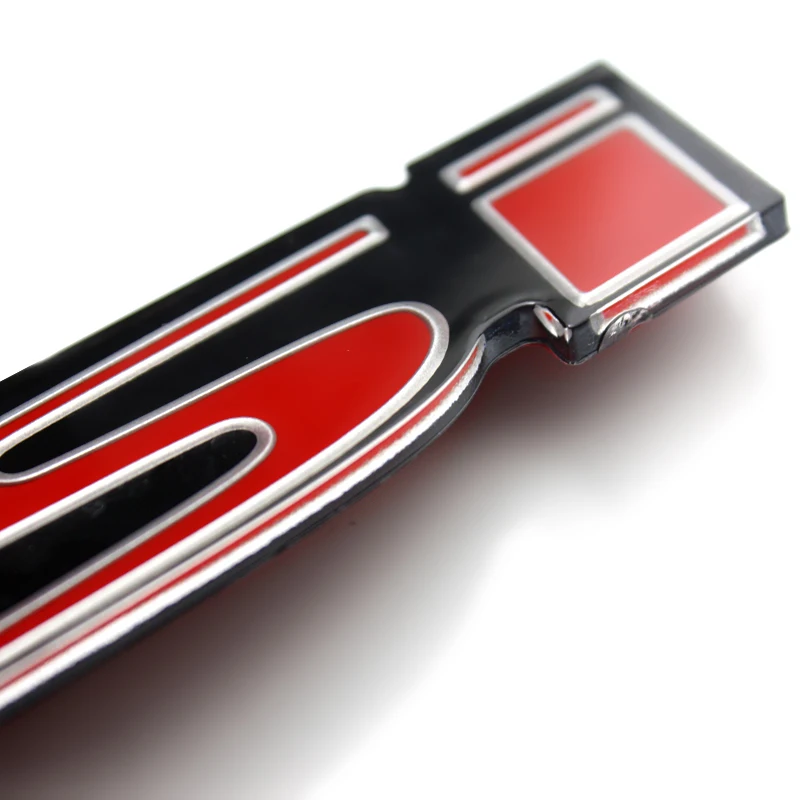 

Original Red Si Tail Thin Sticker PMMA + Aluminum Alloy Car Styling Refitting Emblem Badge 3D Sticker/Grille for Honda Civic etc