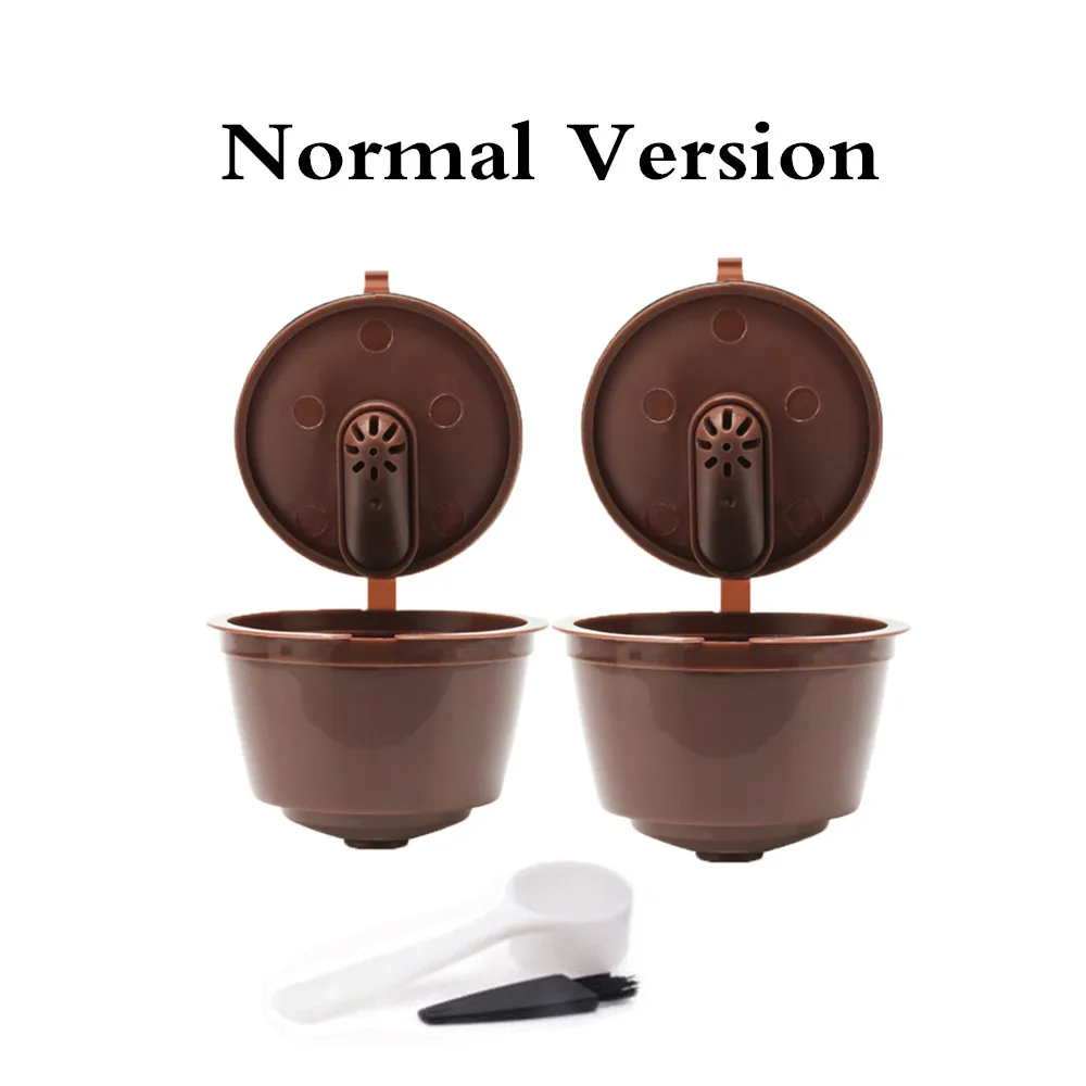 2pcs Normal ICafilas, 3 версии, кофейный фильтр-чашка, многоразовый, многоразовый, Dolci Gusto, кофейная капсула для чая, стручки, корзины, капельница - Цвет: 2pcs Normal