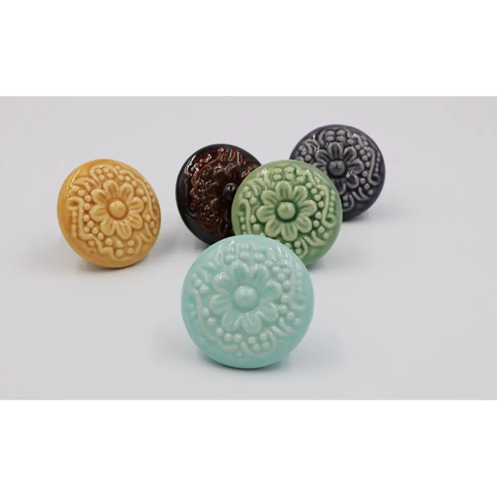 4 шт. круглая керамическая ручка для ящика в стиле ретро | Обустройство дома