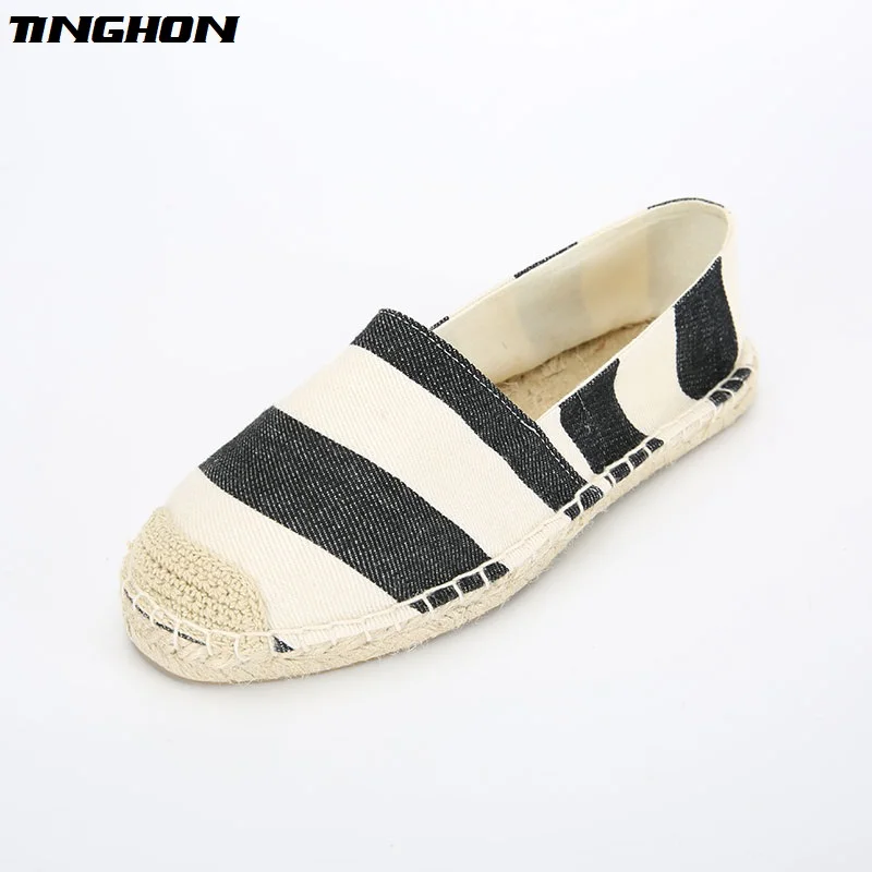 Модные Этнические повседневные Эспадрильи на плоской подошве Новинка женские