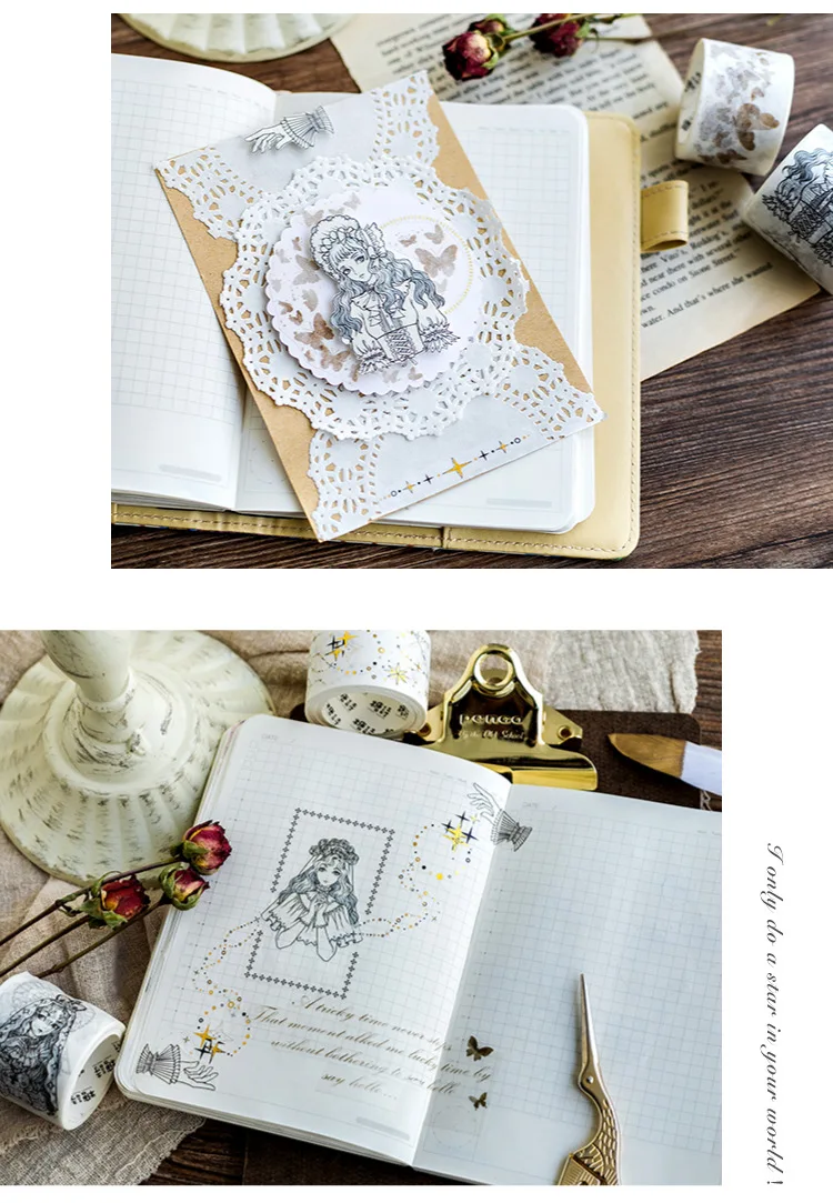 Dream Shining Star золочение васи клейкая лента DIY Скрапбукинг наклейка этикетка маскирующая лента