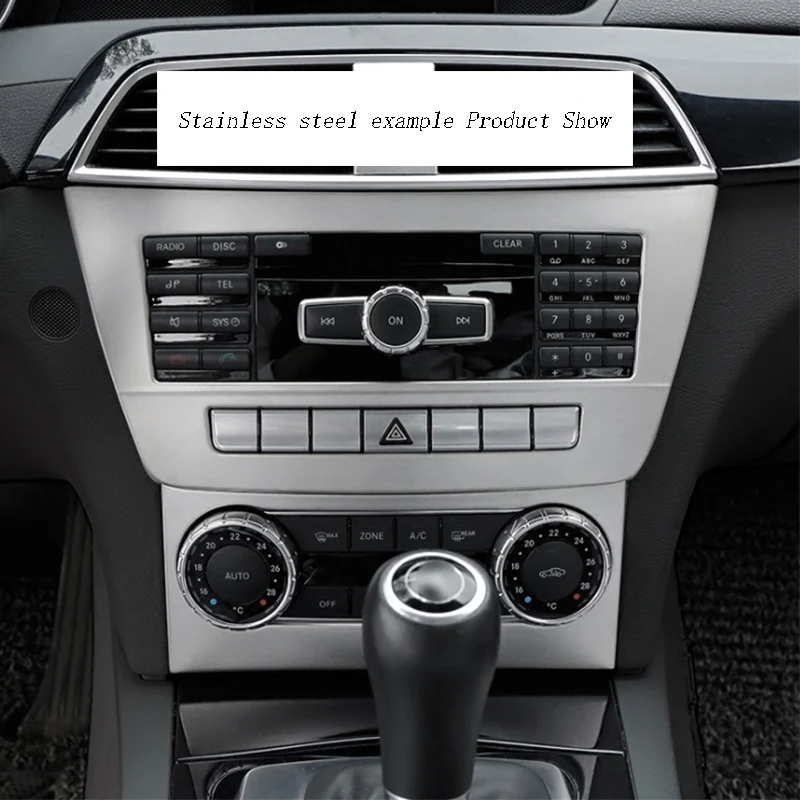 Carbon Fiber Auto Interior Trim Air conditioning CD Control Panel Car Styling Stickers Cover For Mercedes Benz C Class W204 | Автомобили и