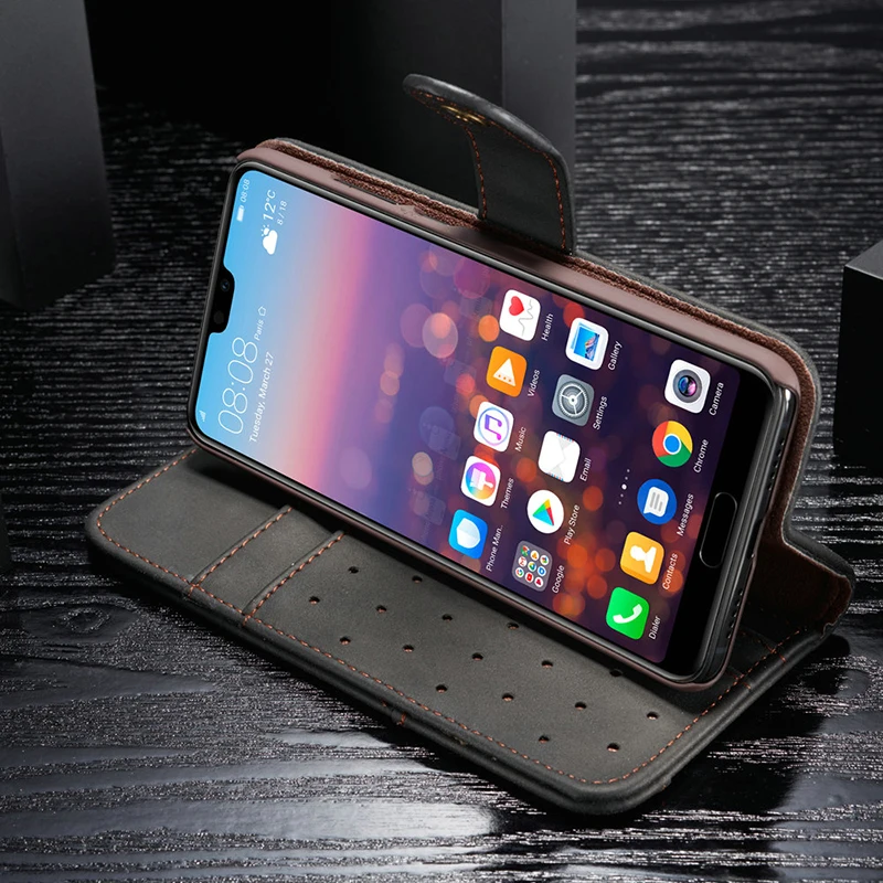 Ретро Флип Корова кожаный чехол для телефона для huawei P30 P30 Pro кошелек слот для карты стоит чехол для huawei P30 P30 Lite чехол сo шнуром