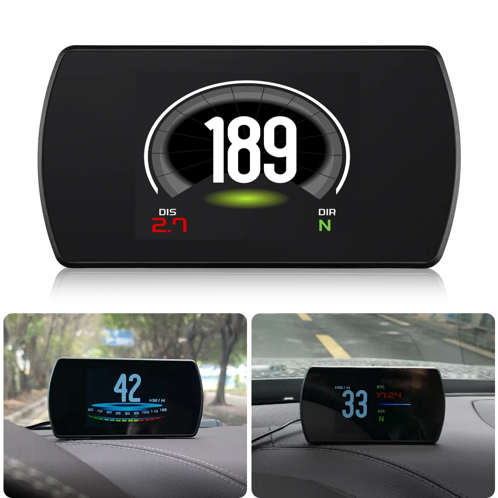 GEYIREN T800 3," Экран бортовой gps автомобиля HUD gps головой вверх Дисплей миль в час) превышение скорости Предупреждение лобовое стекло проектор Авто аксессуары