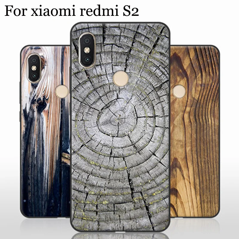 2 шт. дерево зерно для xiaomi redmi S2 чехол мягкие чехлы redmiS2 задняя крышка телефона red mi S