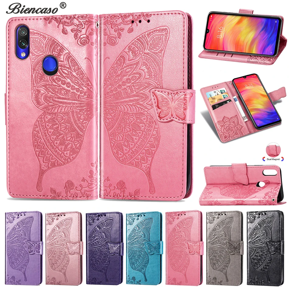 

Butterfly Wallet Card Slot Cases For Redmi Note 7 6 5 Pro 6A Go Phone Cover For Xiaomi Mi 8 Lite Max 3 Mi 9 SE Pocophone F1 Play