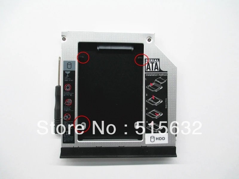 Caddy para Dell E6530 com Ejetor Novo Estilo Atacado Sata Hdd Ssd Hard Drive E6420 E6520 E6430 2nd