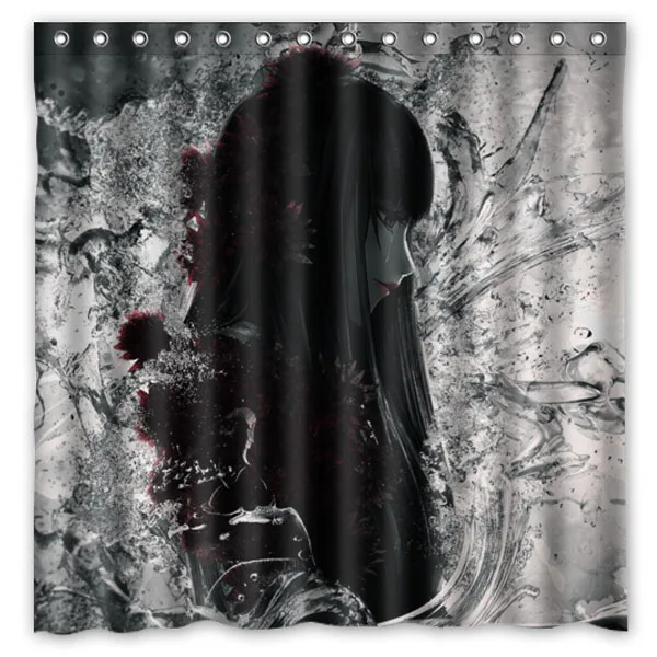 Death Parade Waterproof Shower Curtain Polyester Fabric Bath Bathing Bathroom Curtains with Hooks Home Decor | Дом и сад