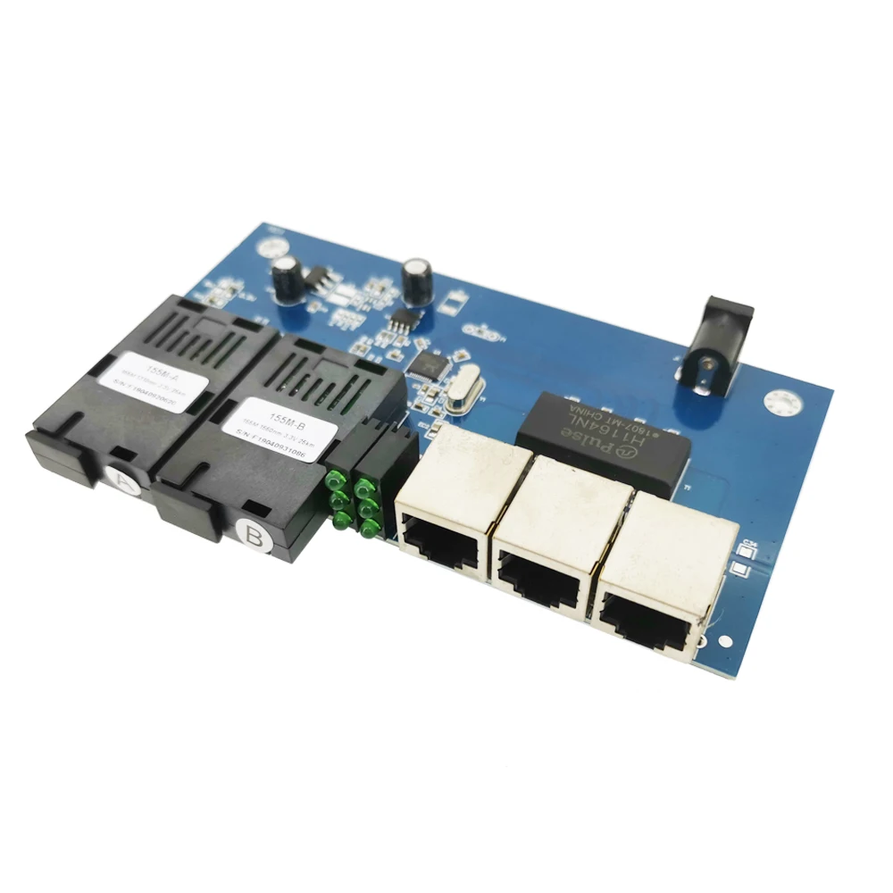 Ethernet коммутатор 2F3E 10/100 м 2 волоконно оптического порта SC 25KM UTP RJ45 быстрый