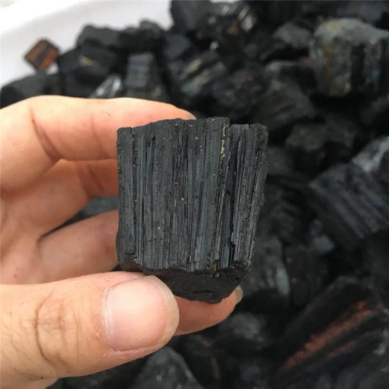 3 шт. натуральный черный турмалин кристалл шероховатый камень минеральный