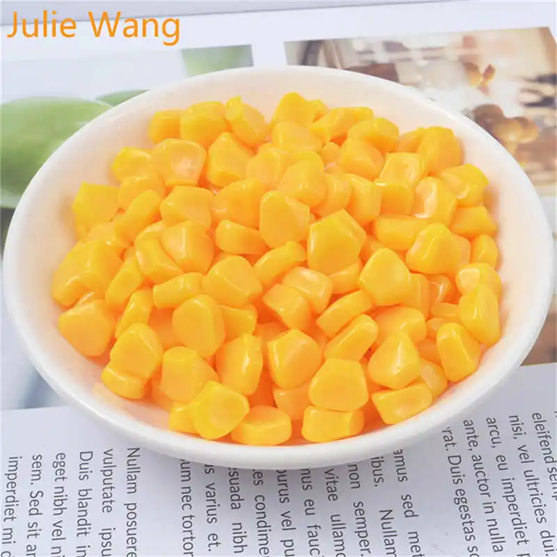 Julie Wang 20 шт полимерные Ядра Кукурузы амулеты искусственные продукты слизи