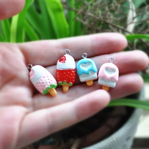 DIY icecream charms resin necklace pendant for decoration 20pcs | Украшения и аксессуары