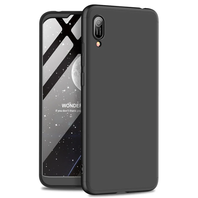 Черный Koosuk 3-в-1 чехол-накладка для huawei Y6 ПК Жесткий матовый чехол для телефона для huawei Y6 Pro Y6 Prime защиты оболочки Coque Капа - Цвет: Черный