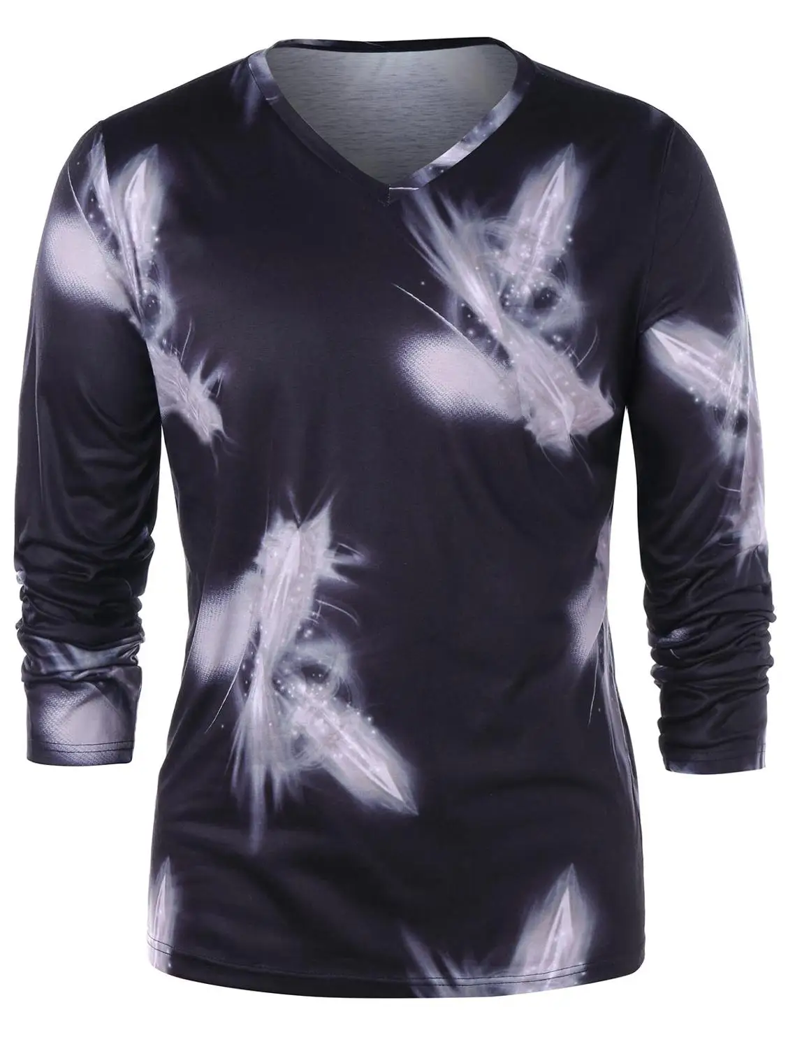 Новый абстрактный принт v-образным вырезом Футболка Для мужчин Костюмы