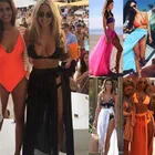 Сексуальная юбка с запахом макси, саронг, женский купальник, бикини, пляжная одежда, накидка на купальник, шифоновая юбка с запахом, сексуальная прозрачная пляжная юбка