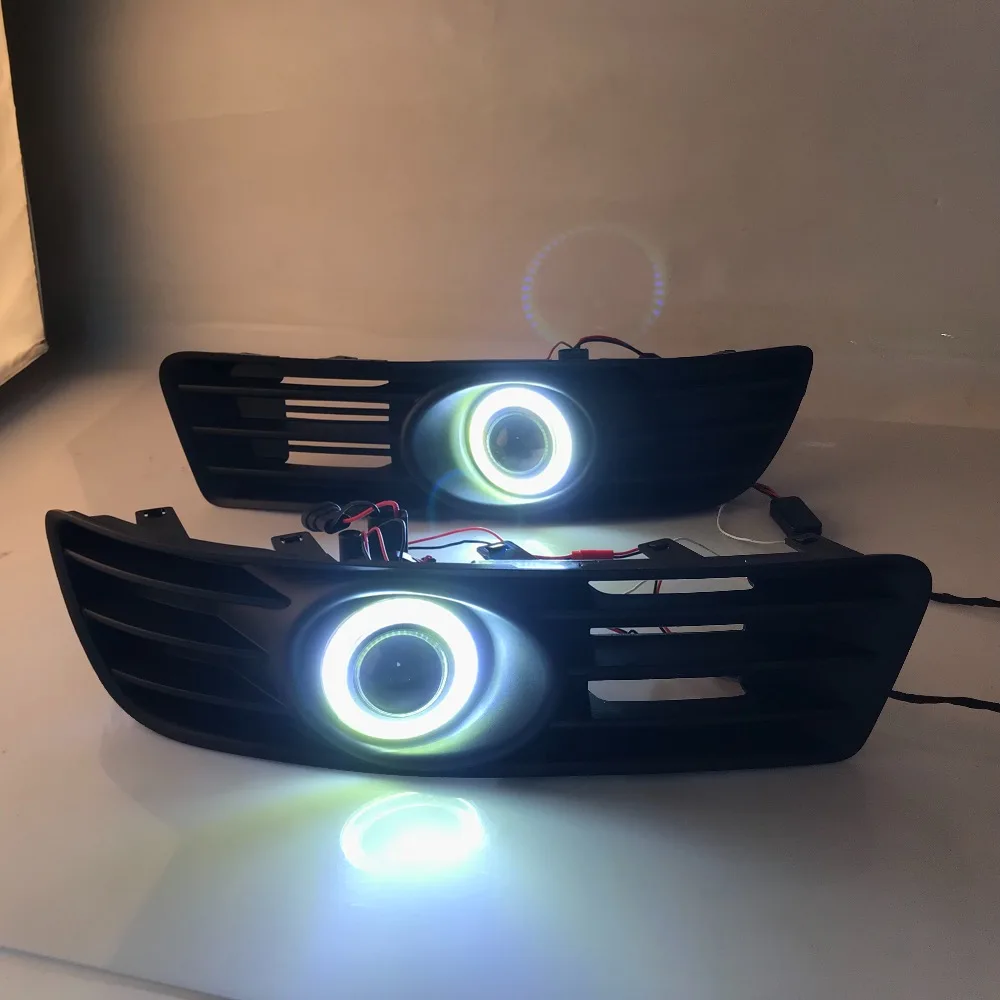 RQXR противотуманная фара вождение свет в сборе для Suzuki Kizashi cob angel eye светодиодные дневные ходовые огни сигнал поворота