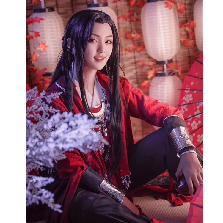 Длинные черные парики для косплея Tian guan ci fu|Костюмы аниме| |
