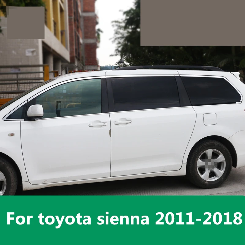 Высококачественная накладка на окна автомобиля из нержавеющей стали(вверх+ вниз+ posteri набор из 18 шт. авто аксессуары для toyota sienna 2011