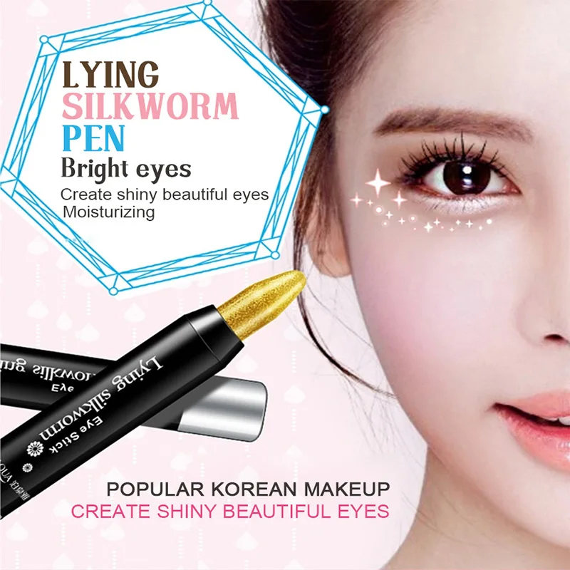 BIOAQUA Highlighter Eyeshadow Makeup Powder Pen Lasting Color Waterproof Eye Shadow |