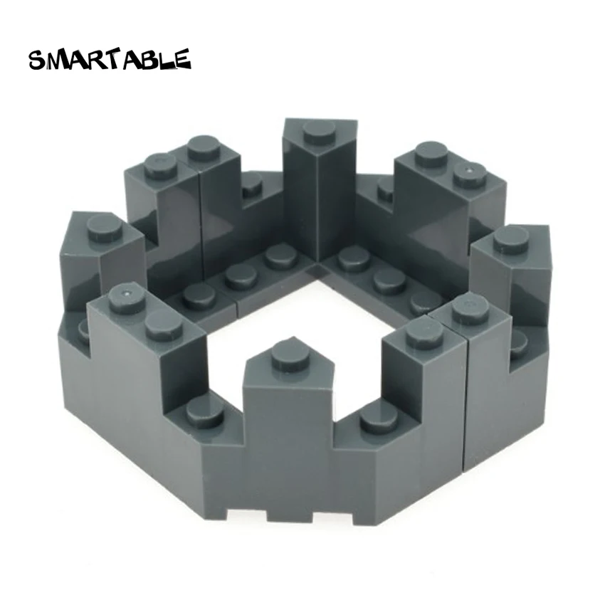 Smartable 4x8x2.3 1/2 Castle Walls Tower Building Block MOC Parts Toys For Kids Creative Compatible 6066 10pcs/lot | Игрушки и хобби