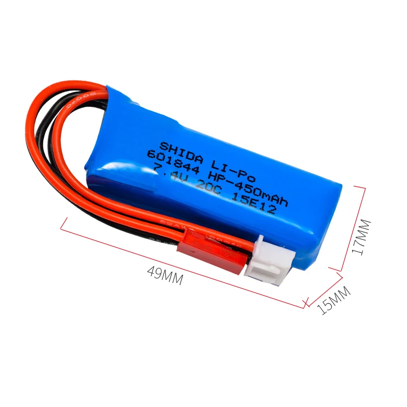 5 шт./лот WLtoys K989 60 Lipo Battery 2S 7 4 V 450mAh 20C для Mini q 1:28 1/28 RC Cars K969 K979 K999 P929 P938 Cars|Детали и