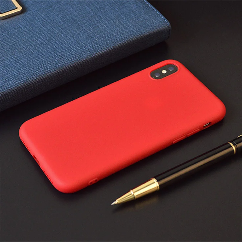 Original Soft Silicone Case For iPhone 7 6 6s 8 X Plus 5 5s SE XR XS Max Simple Solid Color Ultrathin TPU Candy |