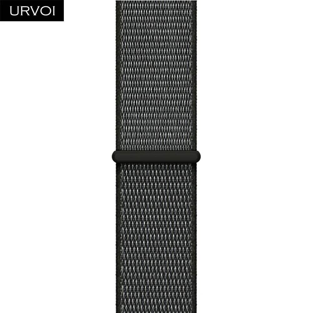 Dark Olive Спортивный ремешок URVOI для apple watch, серия 5, 4, 3, ремешок для iwatch, воздухопроницаемый, застежка-крючок, тканый нейлон, 40 мм, 44 мм - Цвет ремешка: Dark Olive