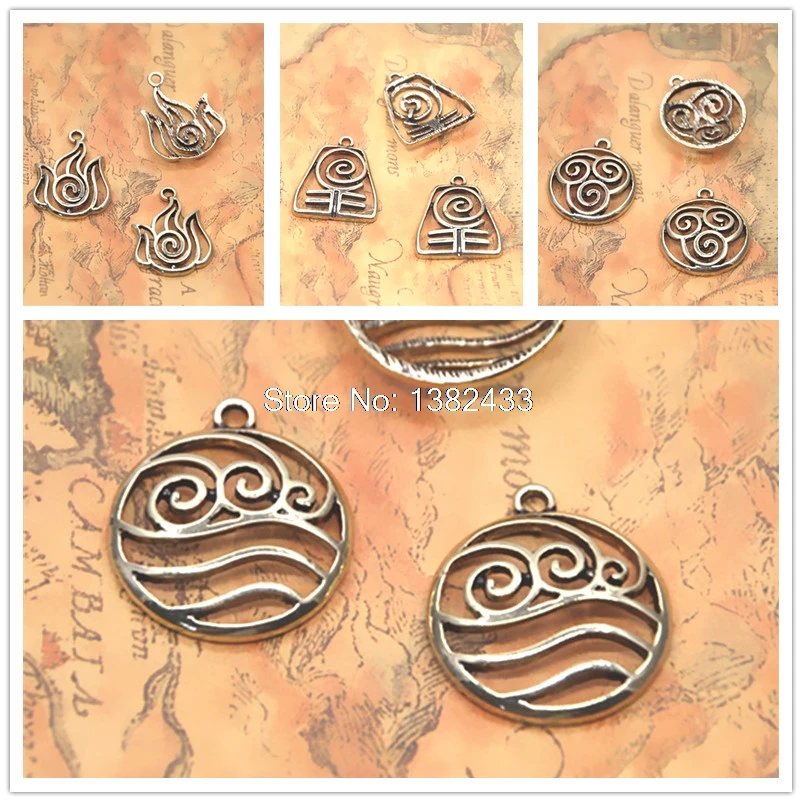 5 шт./лот Bronze The Last Airbender charm подвески на Хэллоуин 4 страны 30 мм|charm pendant|charms halloweenhalloween