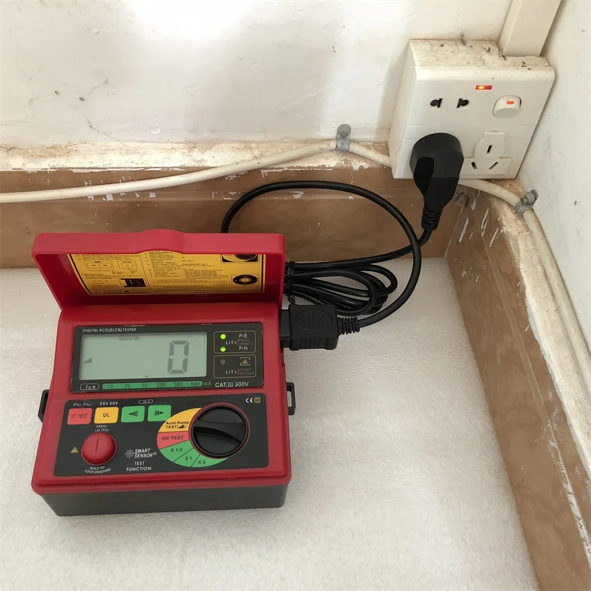 Умный датчик AR5406 цифровой RCD (ELCB) тестер 10 500mA утечки тестовый тест|tester digital|digital