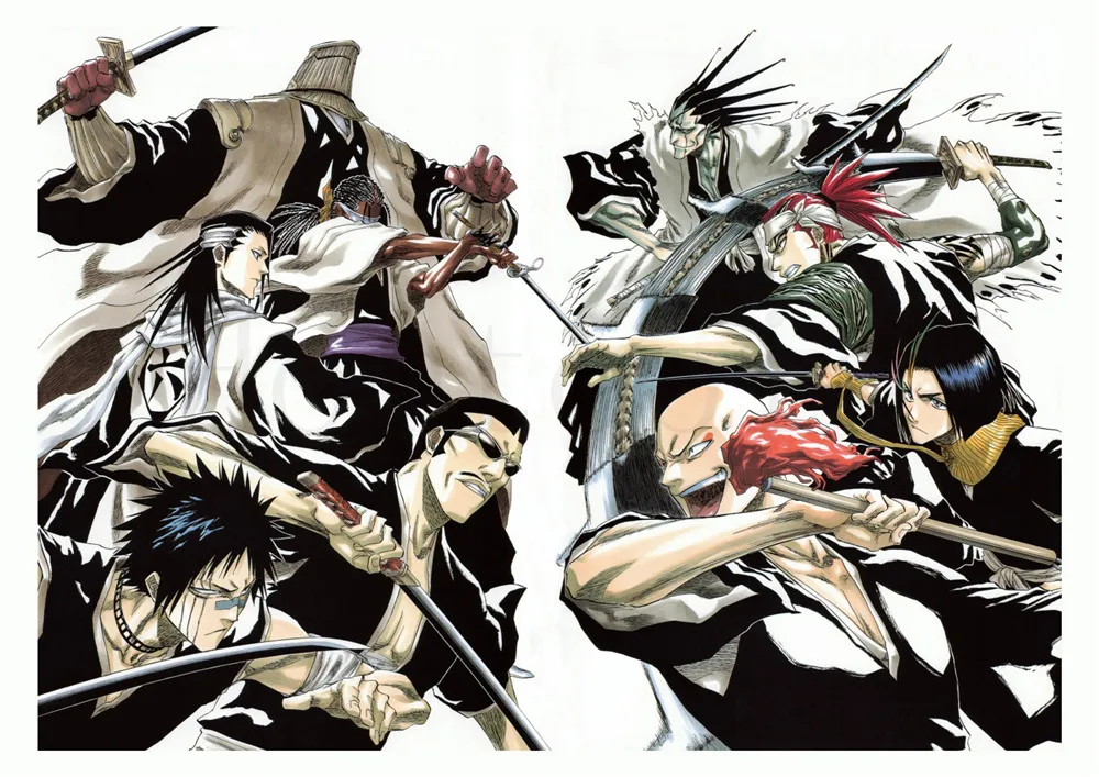 Непроницаемый BLEACH плакаты мультфильм наклейки на стену с белым покрытием бумага печатает Высокое разрешение гостиная спальня бар украшения дома искусство бренд - Цвет: Непроницаемый