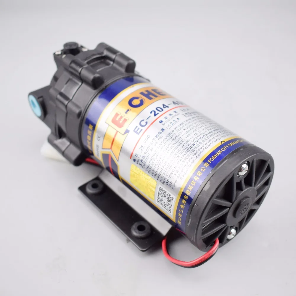 Фото E-Chen EC-204-400A Электрический мембранный насос DC 24 В RO Booster Водяной насос 400GPD 2,5 л/мин @ 70 фунтов на квадратный дюйм на входе 30 фунтов на квадратный дюйм для очистителя воды №5
