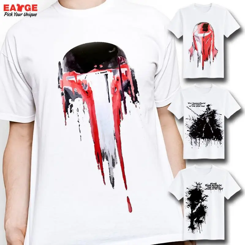 Творческий Повседневное Топ Прохладный звездные войны футболка смешной фильм с