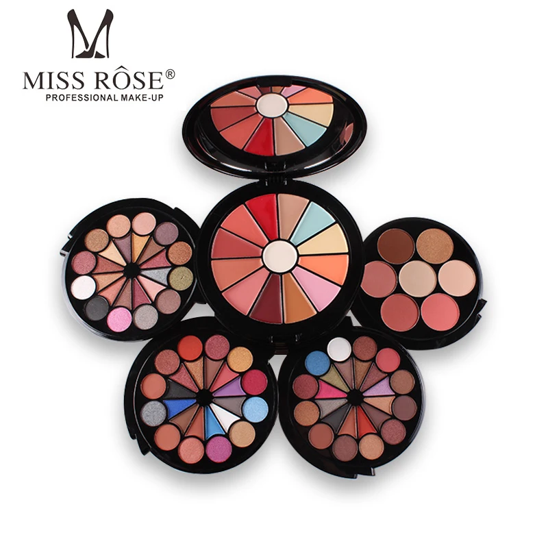MISS ROSE Набор теней с пятью в одном набор цветов для макияжа коробка ремонта румян| |