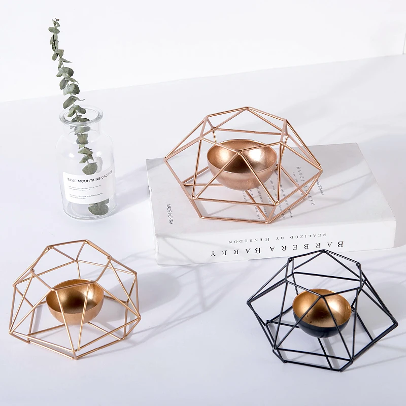 

Creative Candle Holder Table Romantic Wedding Props Candlelight Dinner Decorations Ornaments Home Decoration Accessories Modern