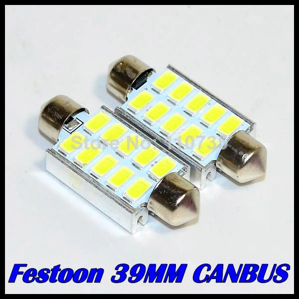 50 шт. гирлянда 10SMD 5630 5730 39 мм LED CANBUS ОШИБОК автомобилей номерных знаков Камера