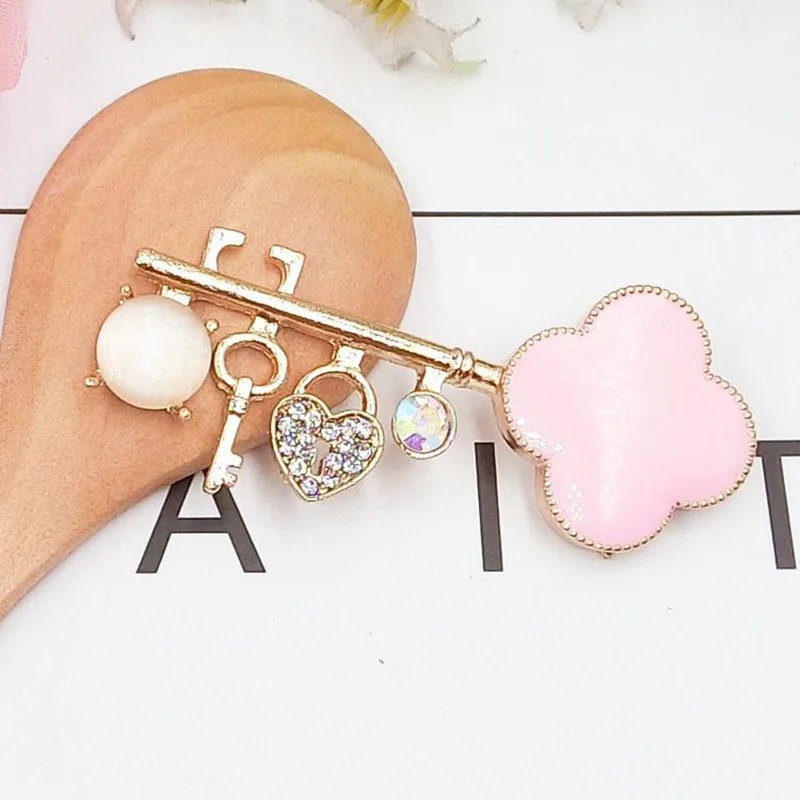 Dower Me Brand 2pcs colorful love keys Phone Drilling Mobile DIY Accessories Rhinestone Metal Decoration | Мобильные телефоны и