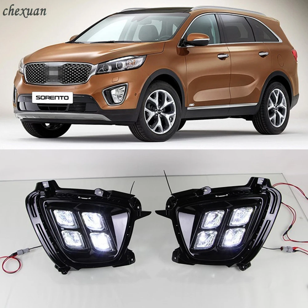 CSCSNL 1 комплект для KIA Sorento 2015 2016 2017 светодиодный ные дневные ходовые огни 12 В ABS