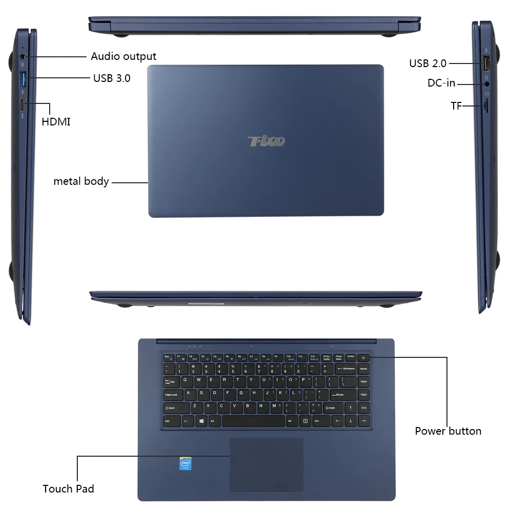 TBOOK R8, 15,6 дюймов, игровой ноутбук, деловой ноутбук, 10000 мАч, аккумулятор 1920 P, 4 ГБ, 64 ГБ, для Intel Z8350, 1,94 ГГц, процессор