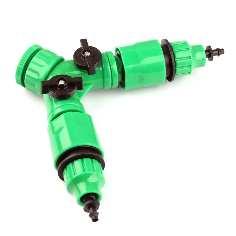 

G 1/2'' Or 3/4'' Faucet Joint Two Ways Ball Valve+2pcs 8/11 Or 4/7mm Hose Quick Connectors Garden Irrigation Fast Hose Connector