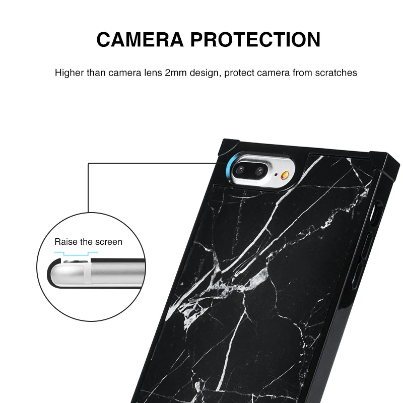 LANCASE Shockproof Case for iPhone X Marble Cover Silicone TPU Soft Phone Bags 8 7 Plus Fundas Capa Girls |