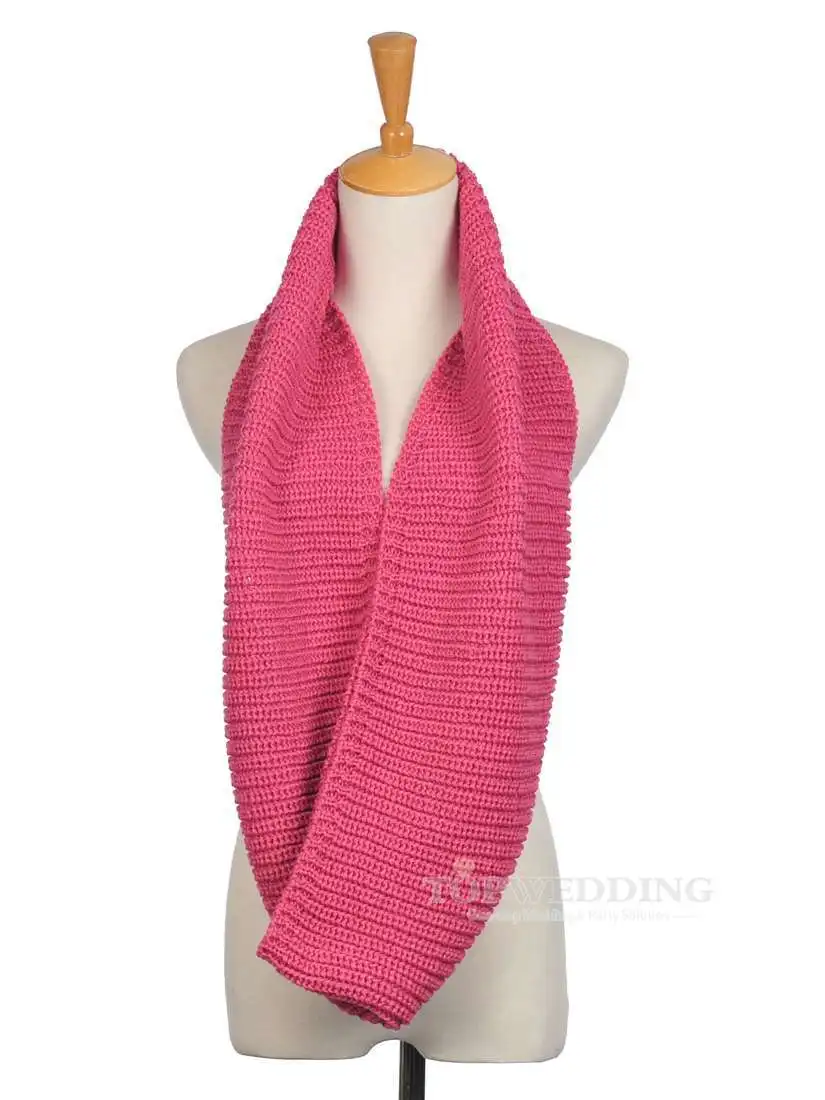 Новое поступление женщины зима теплая бесконечность 2 круг кабель вязать клобук