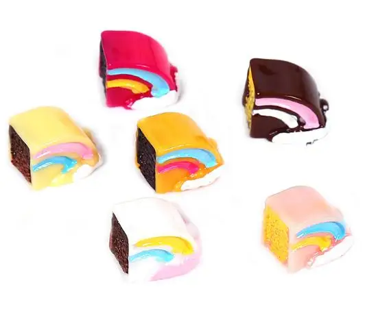 

Stereoscopic rainbow cake butter cookies flatback resin DIY decoration Center Crafts,resin cabochon for phone deco materials