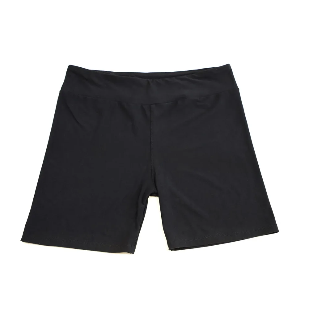 LETSFIND новые женские короткие леггинсы с завышенной талией однотонные черные